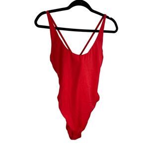 Andie Womens Red One-Peice Bodysuit Sleeveless Size L